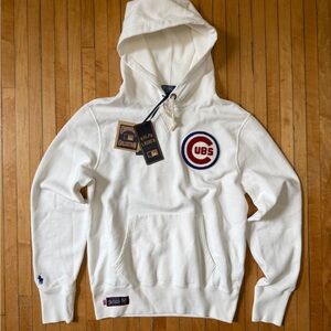 NWT Polo by Ralph Lauren × MLB Chicago Cubs Hoodie White Unisex Sz. S